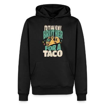 Taco - Männer Premium Bio Hoodie - Schwarz - Vorne - Nico (187cm)