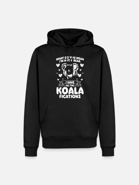 Koala Ours Mignon Outback - Sweat à capuche Premium bio Homme - noir