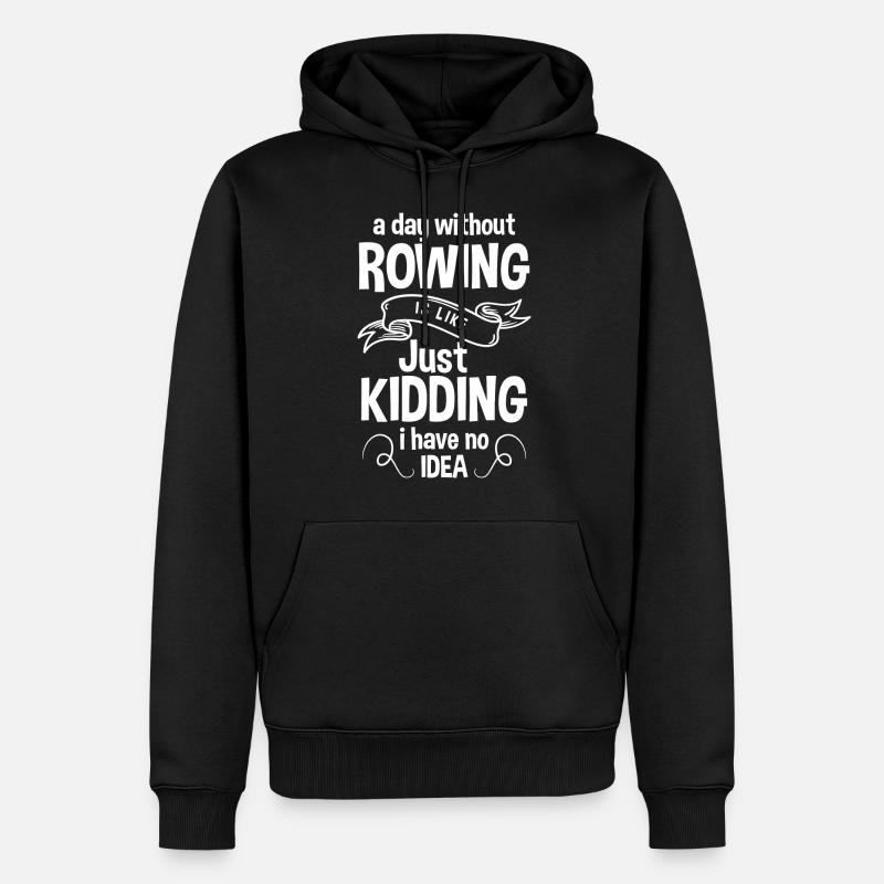 Rowing Machine Training Endurance Ergometer - Men’s Premium Organic Hoodie - black