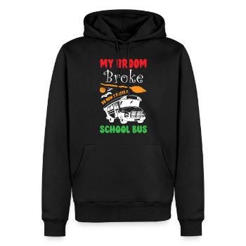 Funny Witch School Bus Driver Halloween - Männer Premium Bio Hoodie - Schwarz - Vorne - Nico (187cm)