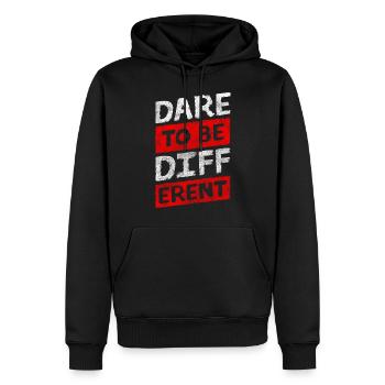 Respect individuel Spécial - Sweat à capuche Premium bio Homme - noir - Devant - Nico (187cm)