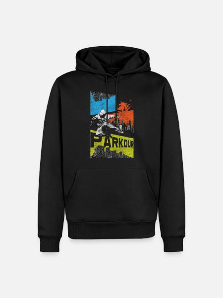 Freerunning Running Brave Adventure - Men’s Premium Organic Hoodie - black