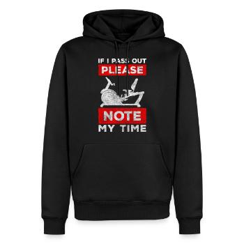 Entraîneur de rameur renforçant la godille - Sweat à capuche Premium bio Homme - noir - Devant - Nico (187cm)