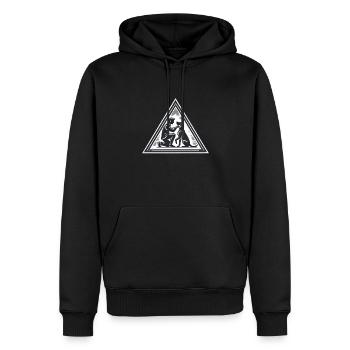 Chien maitre4 - Sweat à capuche Premium bio Homme - noir - Devant - Nico (187cm)