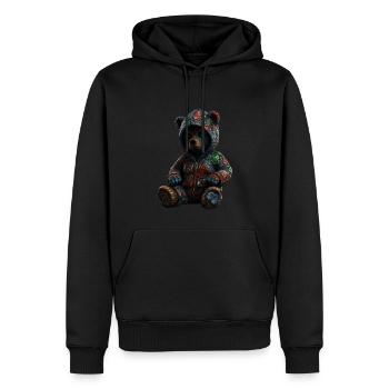 Zombie Teddy Halloween Horror Monster Teddybär - Männer Premium Bio Hoodie - Schwarz - Vorne - Nico (187cm)