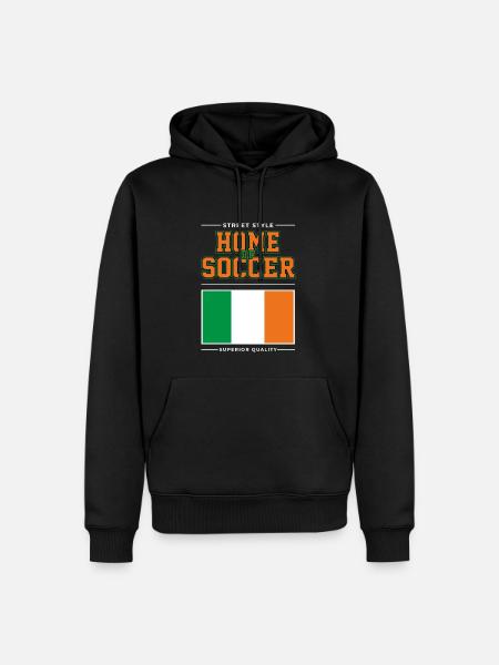 Home of Soccer - Men’s Premium Organic Hoodie - black