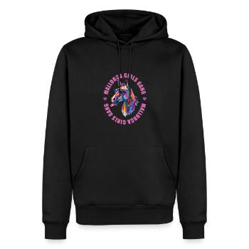 Majorque Girls Gang Team Licorne - Sweat à capuche Premium bio Homme - noir - Devant - Nico (187cm)