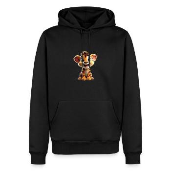 Lionceau Joyeux - Sweat à capuche Premium bio Homme - noir - Devant - Nico (187cm)