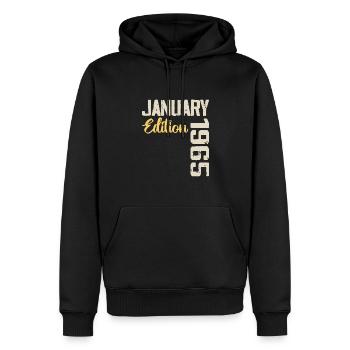Geburtstagsgeschenk geboren im Januar 1965 - 1965 - Männer Premium Bio Hoodie - Schwarz - Vorne - Nico (187cm)