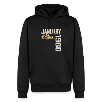 Geburtstagsgeschenk geboren im Januar 1960 - 1960 - Männer Premium Bio Hoodie - Schwarz - Vorne - Nico (187cm)