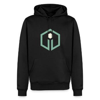 I Clothing Brand - Men’s Premium Organic Hoodie - black - Front - Nico (187cm)