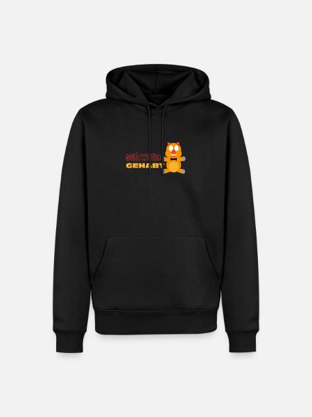 Schwein gehabt - Männer Premium Bio Hoodie - Schwarz