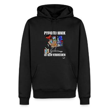 Pyrotechnics are not a crime - Men’s Premium Organic Hoodie - black - Front - Nico (187cm)