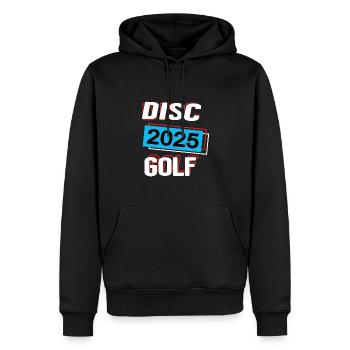 Discgolf 2025 Discgolfer Discgolfspieler Spiel - Männer Premium Bio Hoodie - Schwarz - Vorne - Nico (187cm)
