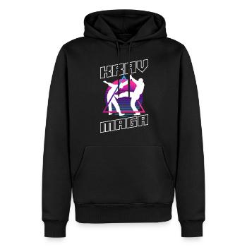 Martial Arts Self Defense Krav Maga Silhouettes - Männer Premium Bio Hoodie - Schwarz - Vorne - Nico (187cm)