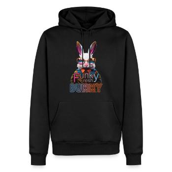Funkey Fresh Party Rabbit Rabbit Rabbit - Sweat à capuche Premium bio Homme - noir - Devant - Nico (187cm)