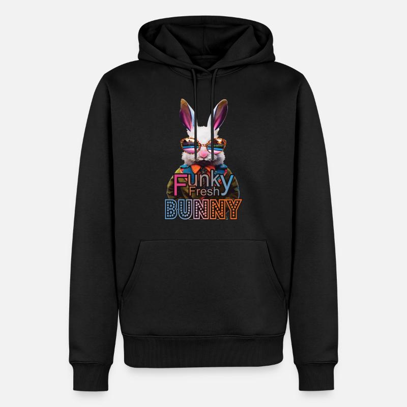 Funkey Fresh Party Rabbit Rabbit Rabbit - Sweat à capuche Premium bio Homme - noir