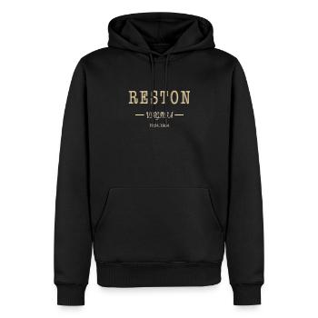 Reston Virginia USA - Männer Premium Bio Hoodie - Schwarz - Vorne - Nico (187cm)