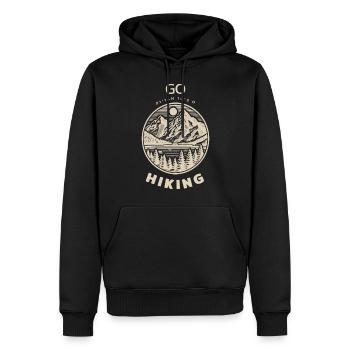 Hiking Mountains - Männer Premium Bio Hoodie - Schwarz - Vorne - Nico (187cm)