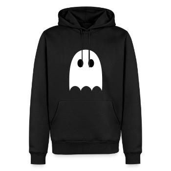 Gespenst - Männer Premium Bio Hoodie - Schwarz - Vorne - Nico (187cm)