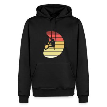 Klettern Retro Style Vintage - Männer Premium Bio Hoodie - Schwarz - Vorne - Nico (187cm)