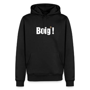 OBV - Boig! - Männer Premium Bio Hoodie - Schwarz - Vorne - Nico (187cm)