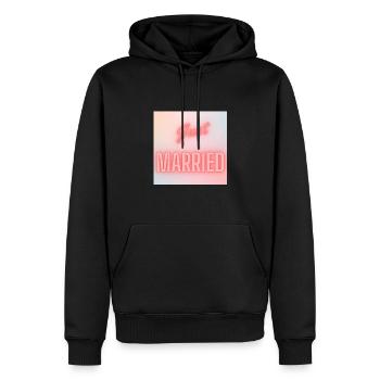 JUST MARRIED,LONG LIVE THE MARIES,EVJF,VALENTINE'S DAY - Men’s Premium Organic Hoodie - black - Front - Nico (187cm)