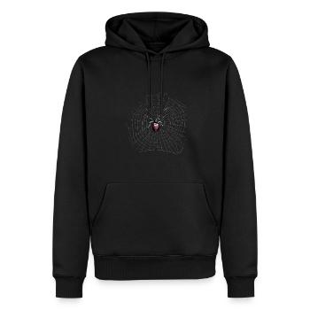 Spinnennetz - Männer Premium Bio Hoodie - Schwarz - Vorne - Nico (187cm)