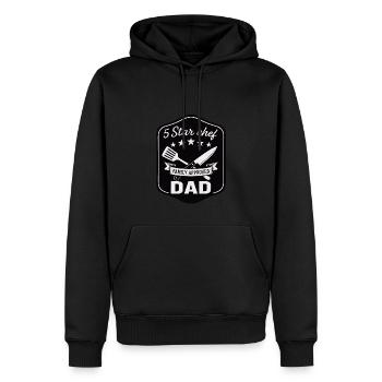 5 Star Chef Dad - Family Chef Design - Men’s Premium Organic Hoodie - black - Front - Nico (187cm)