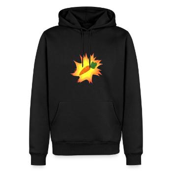Carrot - Men’s Premium Organic Hoodie - black - Front - Nico (187cm)