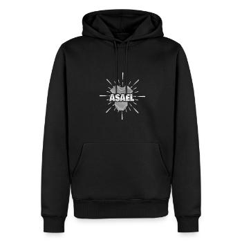 Geburt Asael - Männer Premium Bio Hoodie - Schwarz - Vorne - Nico (187cm)