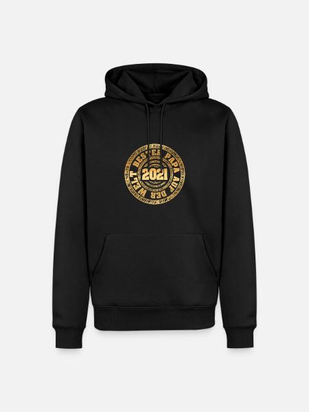 Vater 2021 - Männer Premium Bio Hoodie - Schwarz