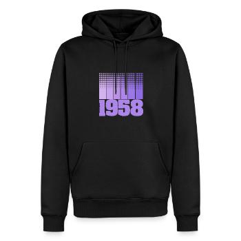 1958 - Männer Premium Bio Hoodie - Schwarz - Vorne - Nico (187cm)