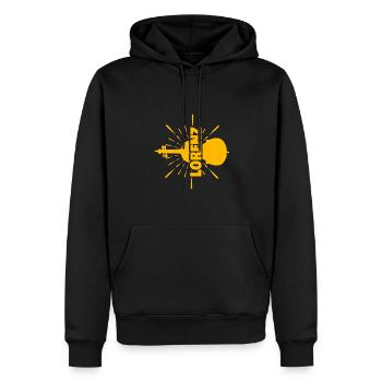 Gift idea Gift First name Lorenz - Men’s Premium Organic Hoodie - black - Front - Nico (187cm)