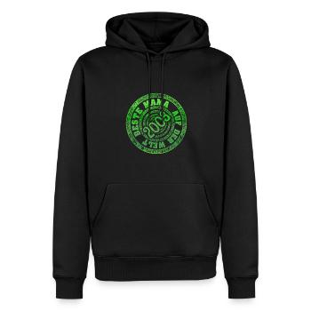 mutti 2003 - Männer Premium Bio Hoodie - Schwarz - Vorne - Nico (187cm)