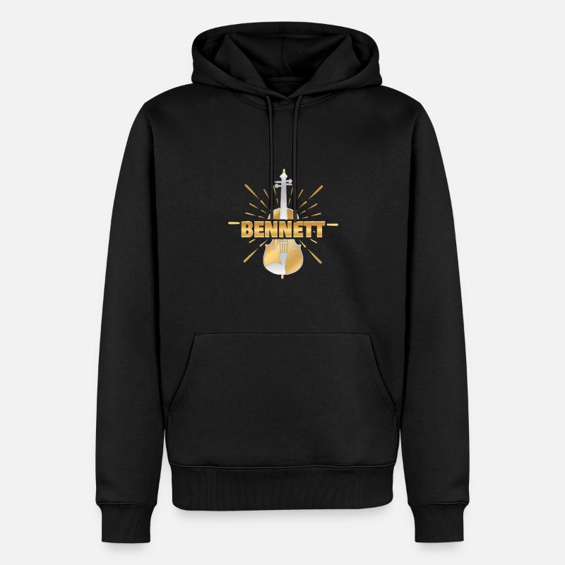 Violon Bennett - Sweat à capuche Premium bio Homme - noir