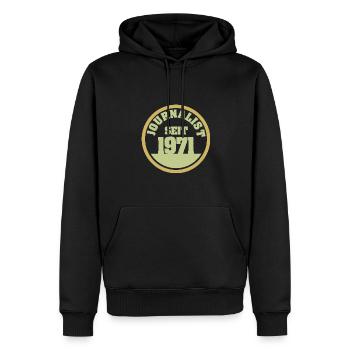 Jahr 1971 - Männer Premium Bio Hoodie - Schwarz - Vorne - Nico (187cm)
