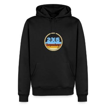 Jahr 2005 - Männer Premium Bio Hoodie - Schwarz - Vorne - Nico (187cm)