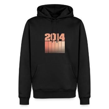 2014 - Sweat à capuche Premium bio Homme - noir - Devant - Nico (187cm)