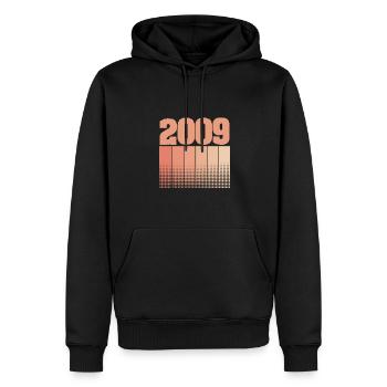 Geburtstag 2009 - Männer Premium Bio Hoodie - Schwarz - Vorne - Nico (187cm)