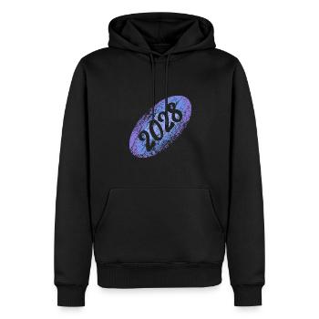 Recruter 2028 - Sweat à capuche Premium bio Homme - noir - Devant - Nico (187cm)
