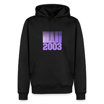 2003 - Männer Premium Bio Hoodie - Schwarz - Vorne - Nico (187cm)