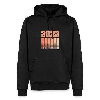 2022 - Männer Premium Bio Hoodie - Schwarz - Vorne - Nico (187cm)