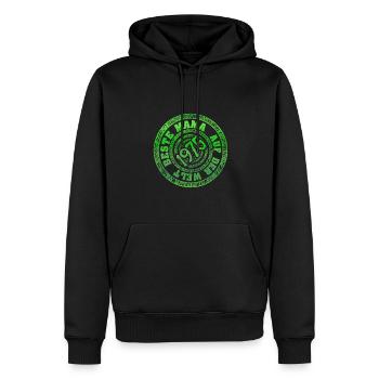 1975 - Männer Premium Bio Hoodie - Schwarz - Vorne - Nico (187cm)