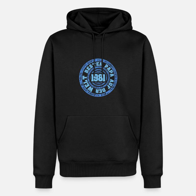 Père 1981 - Sweat à capuche Premium bio Homme - noir