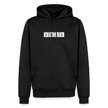 Schach Schachspieler lustige Elemente Geschenk - Männer Premium Bio Hoodie - Schwarz - Vorne - Nico (187cm)
