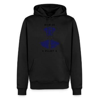 Drone Pilot - Männer Premium Bio Hoodie - Schwarz - Vorne - Nico (187cm)
