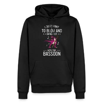 Conception bassoniste pour orchestre à vent - Sweat à capuche Premium bio Homme - noir - Devant - Nico (187cm)