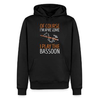 Conception bassoniste pour orchestre à vent - Sweat à capuche Premium bio Homme - noir - Devant - Nico (187cm)