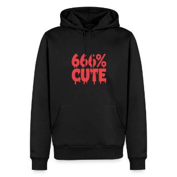 666 % mignon ! Conception de fille gothique satanique - Sweat à capuche Premium bio Homme - noir - Devant - Nico (187cm)